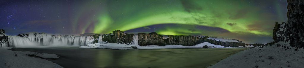 Panoramafoto der Nordlichter