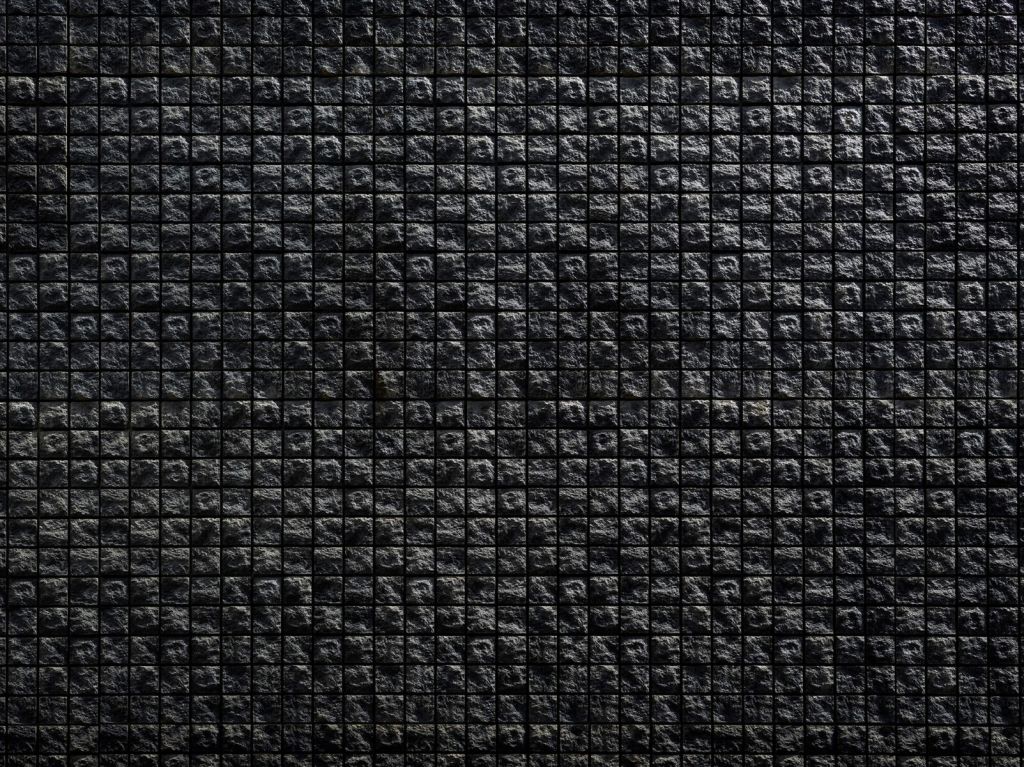 Quadratische schwarze Steine