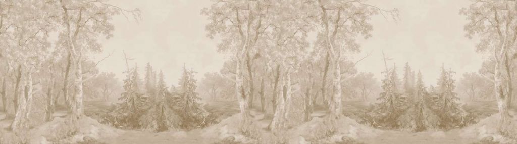 Waldlandschaft Beige Panorama