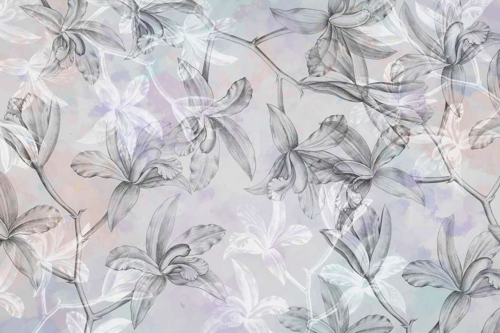 Orchideen Traumlandschaft 2-farbig Lila