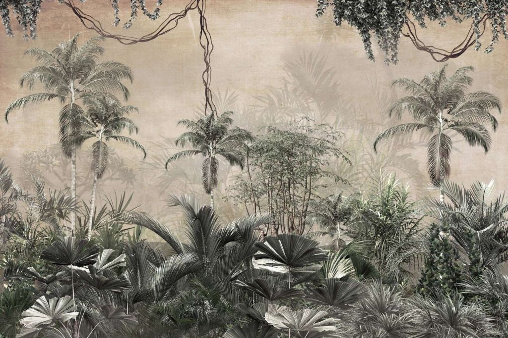 Tropischer Wald im Nebel
