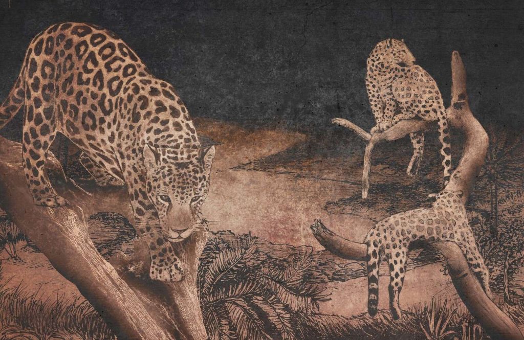 Leoparden im Dämmerwald