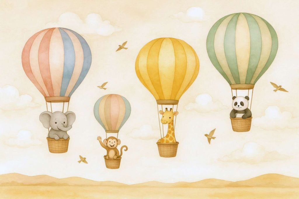 Tierreise im Heißluftballon