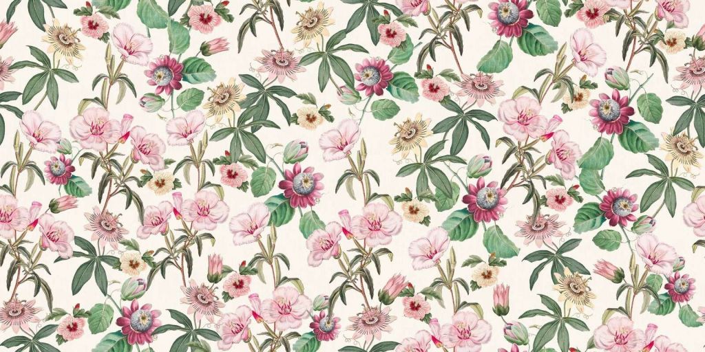 Romantische Passionsblumen in Creme