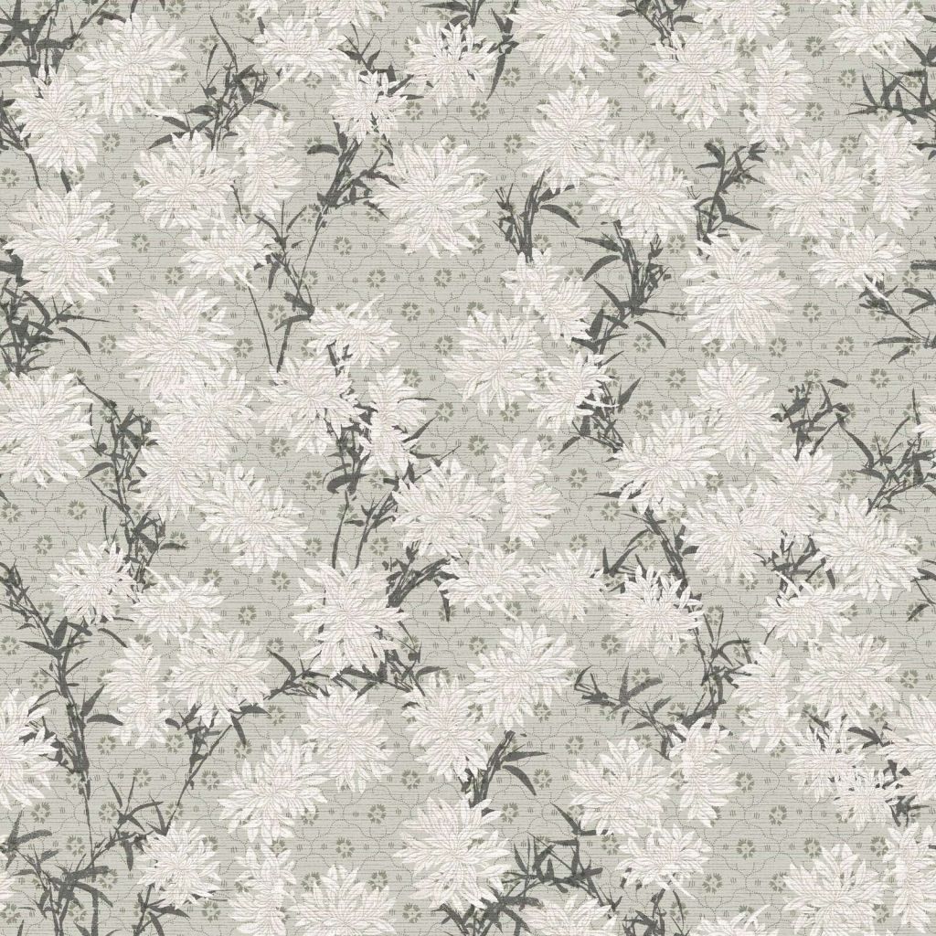 Weiße Chrysanthemen in Salbeigrün
