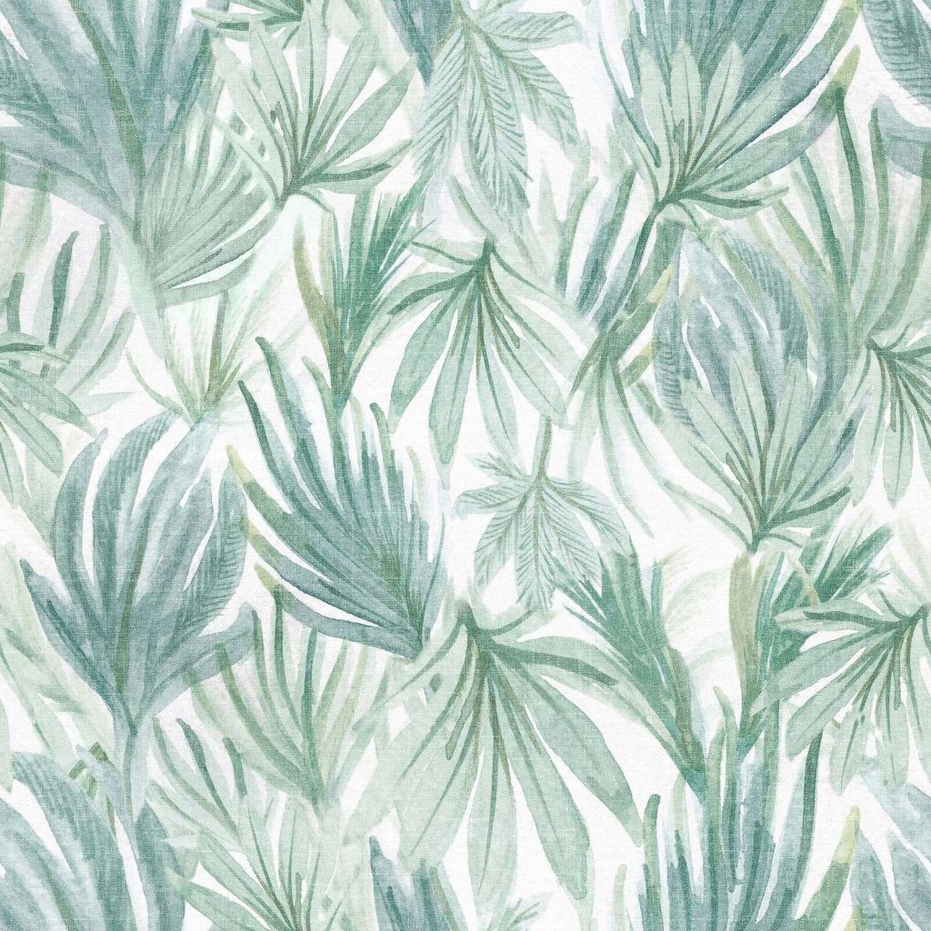 Aquarell-Palmblätter in Salbeigrün