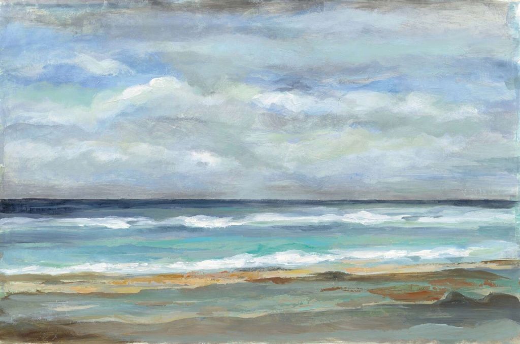 Ruhiges Meer unter Wolkenhimmel