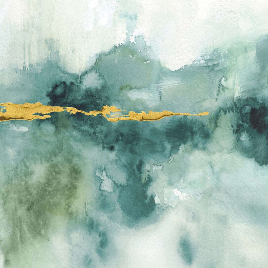 Tiefgrünes Wasser mit goldenen Adern.