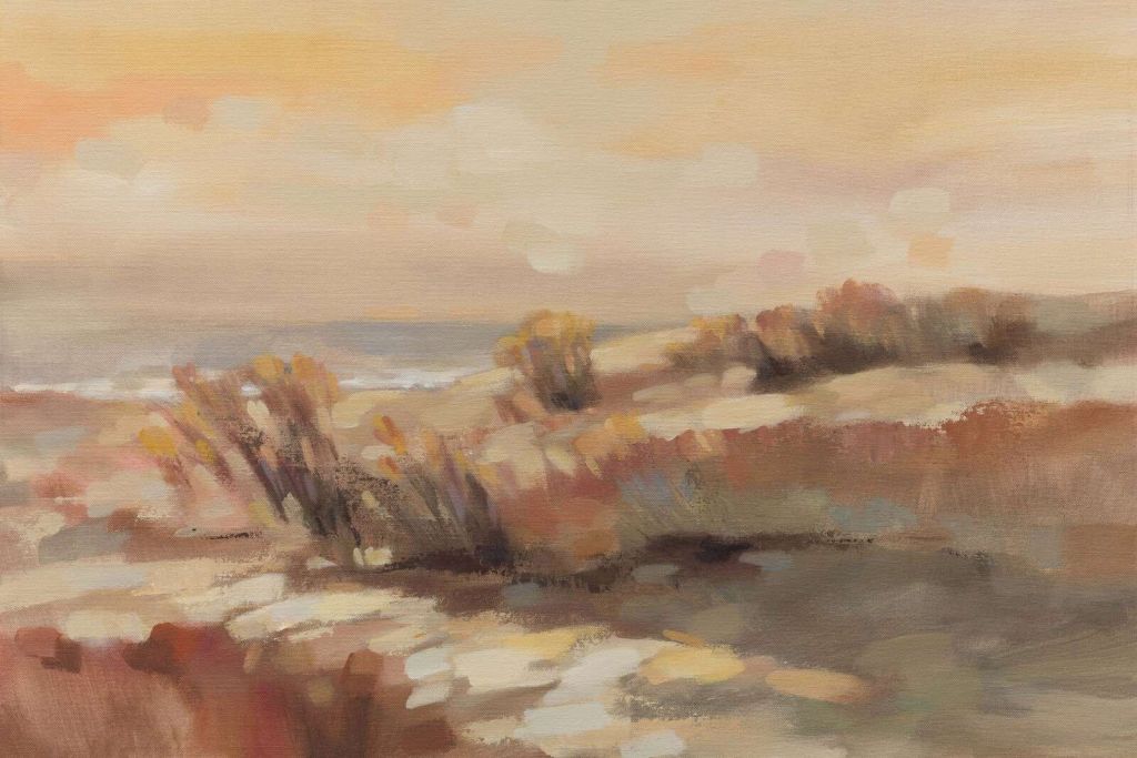 Warme Dünen im Abendlicht.