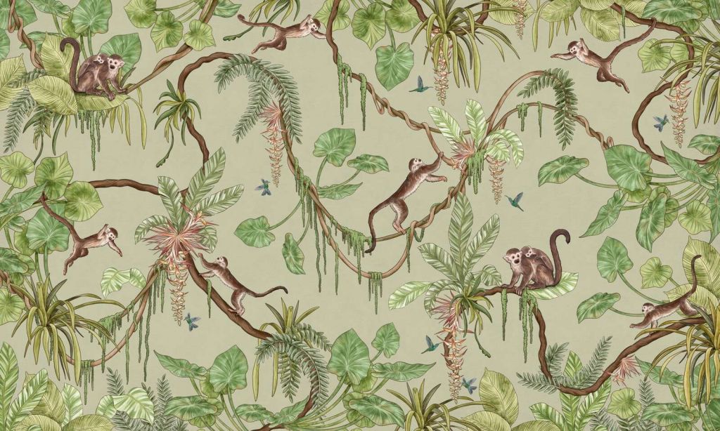 Playful Monkeys - Green