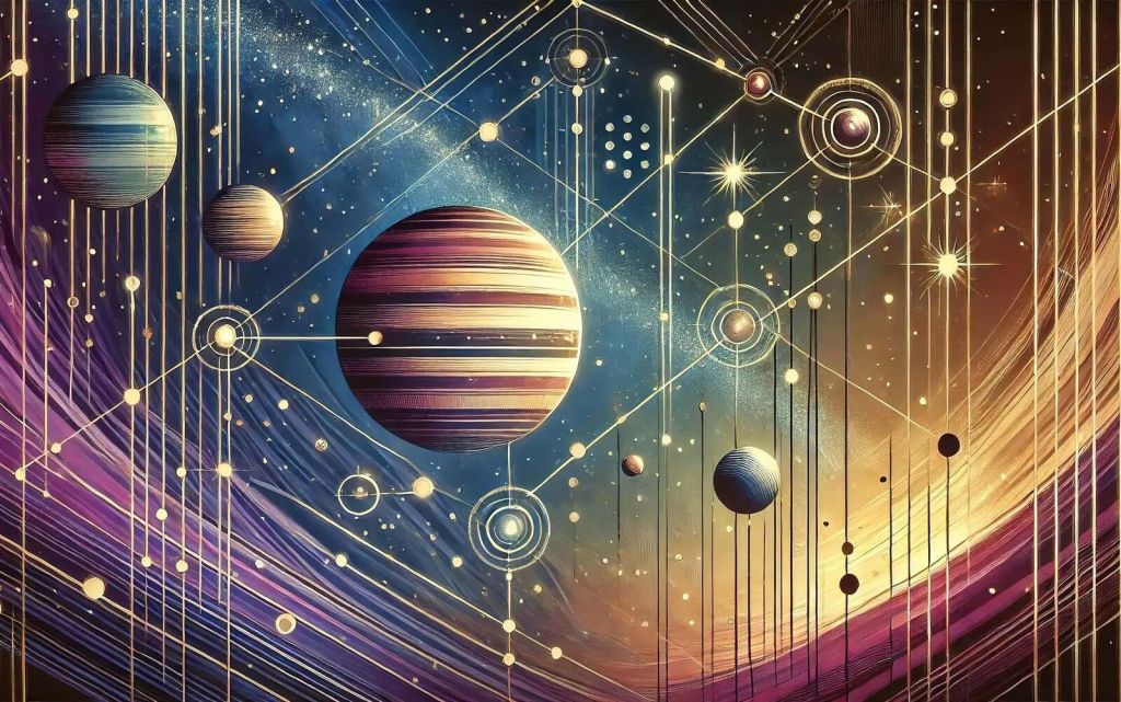 Geometrisches Sternenstelsel im galaktischen Licht