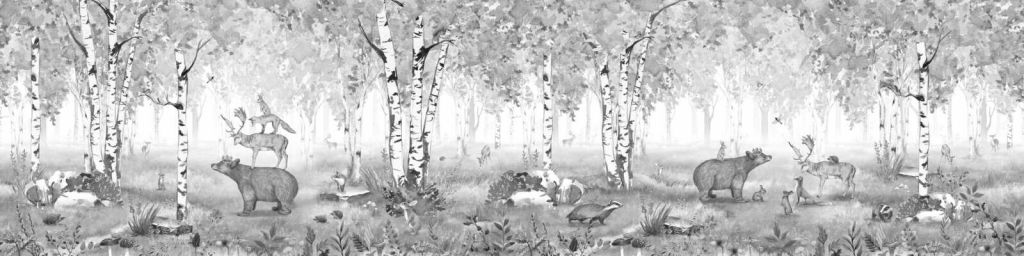 Bärenkönig - Schwarz-Weiß - Panorama