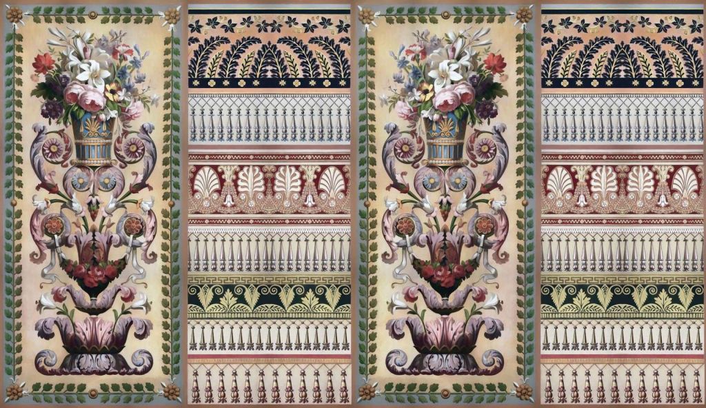 Klassische Blumenurne mit Ornamenten