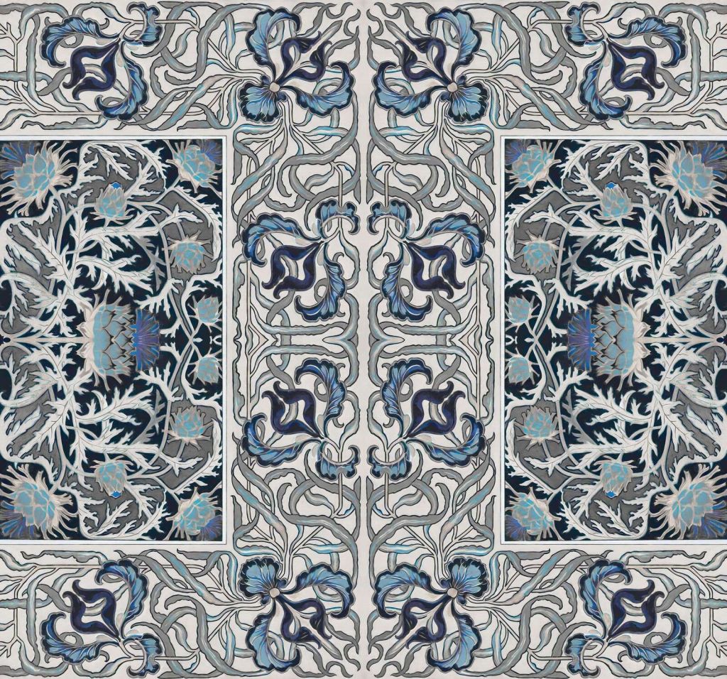 Ornamentale Blumen im Jugendstil