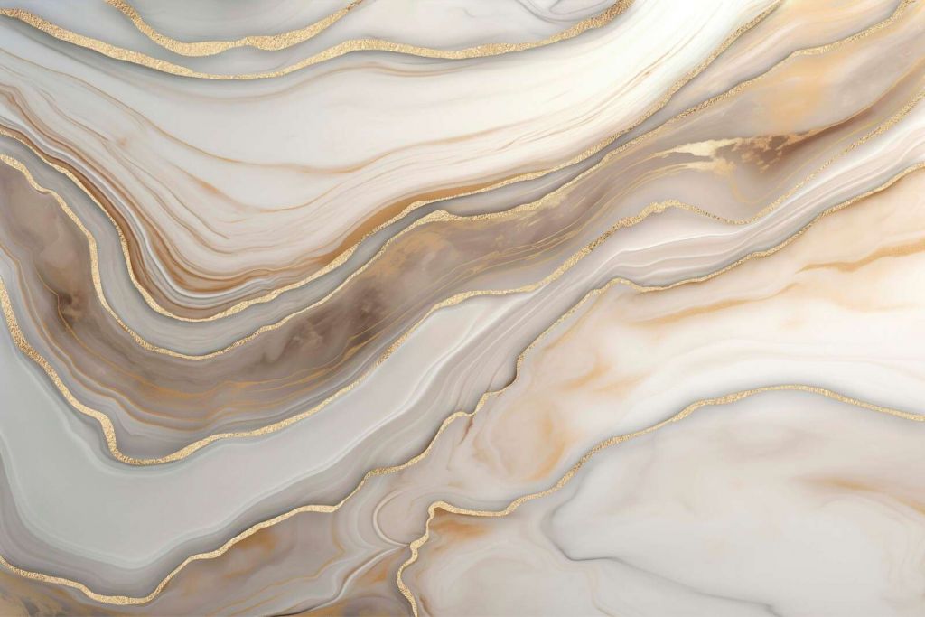 Luxuriöser Marmorchic-Dekortrend in Elfenbeinbeige