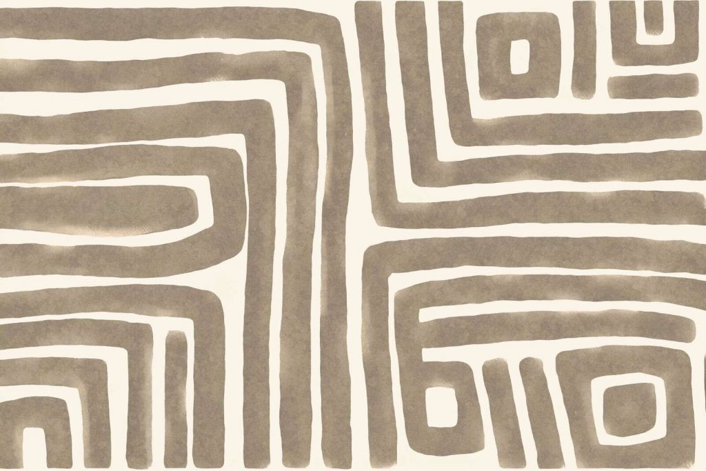 Abstrakte Labyrinthkunst beige