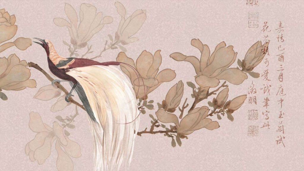 Bird of paradise chinoiserie