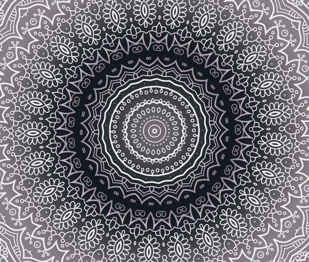 Grey mandala