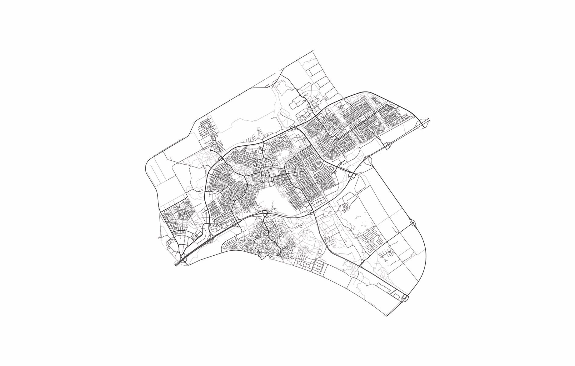 Grundriss von Almere, weiß