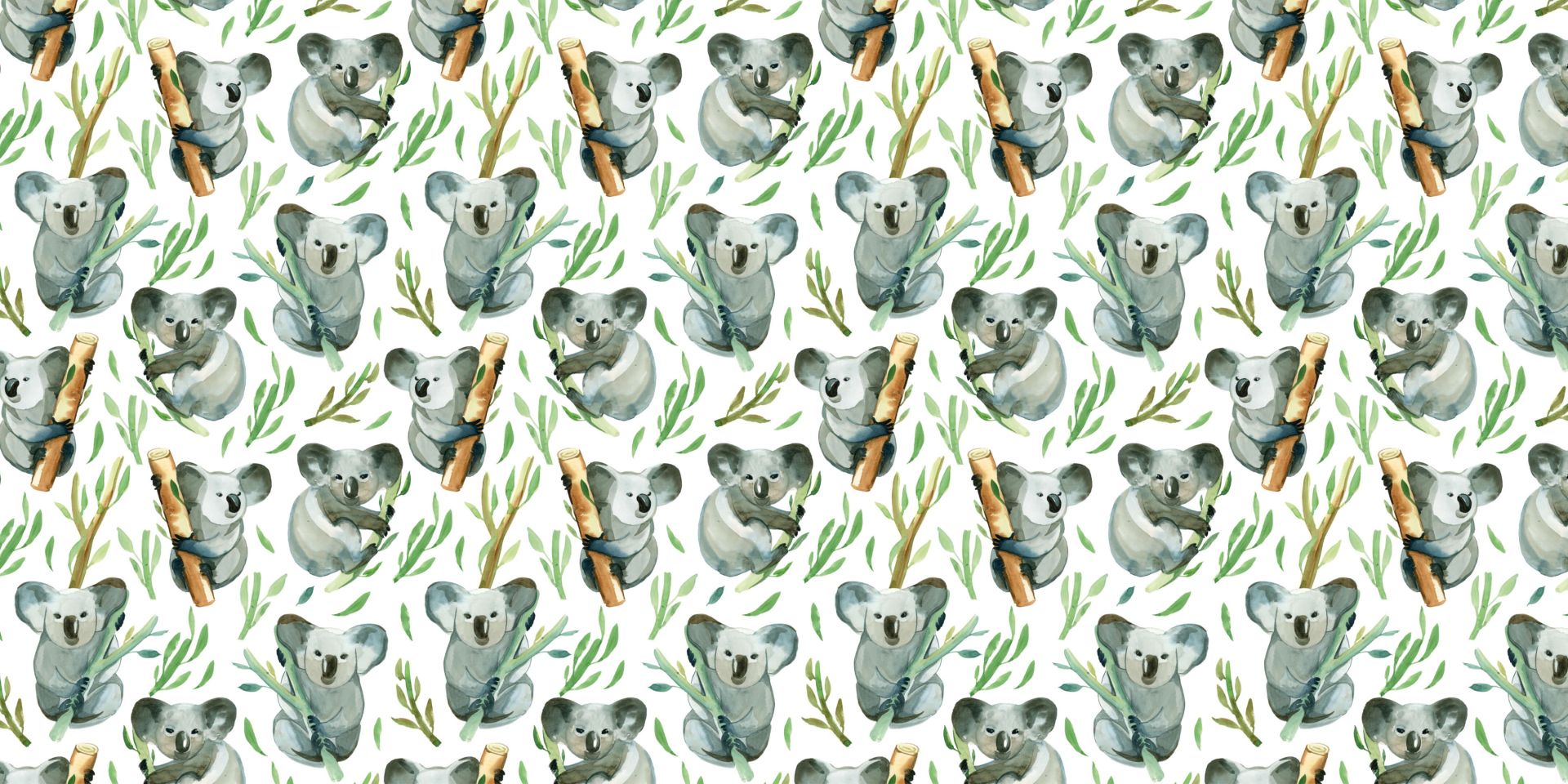 Koalas auf Bambus