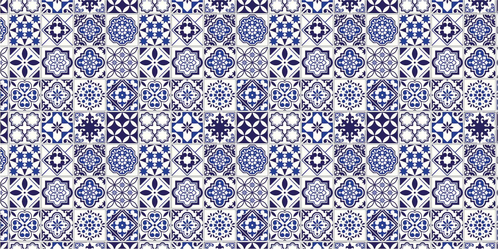 Blaue Kacheln