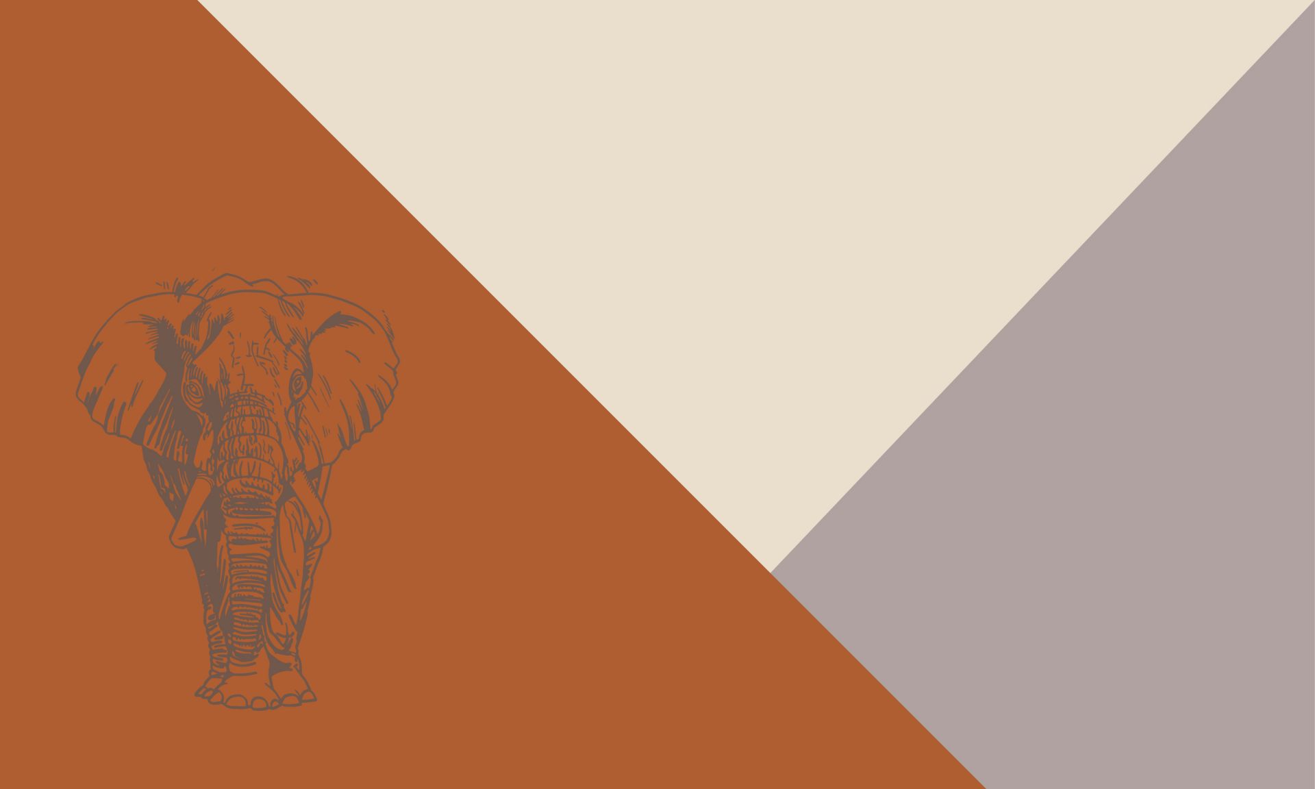 Rostige Dreiecke mit Elefant