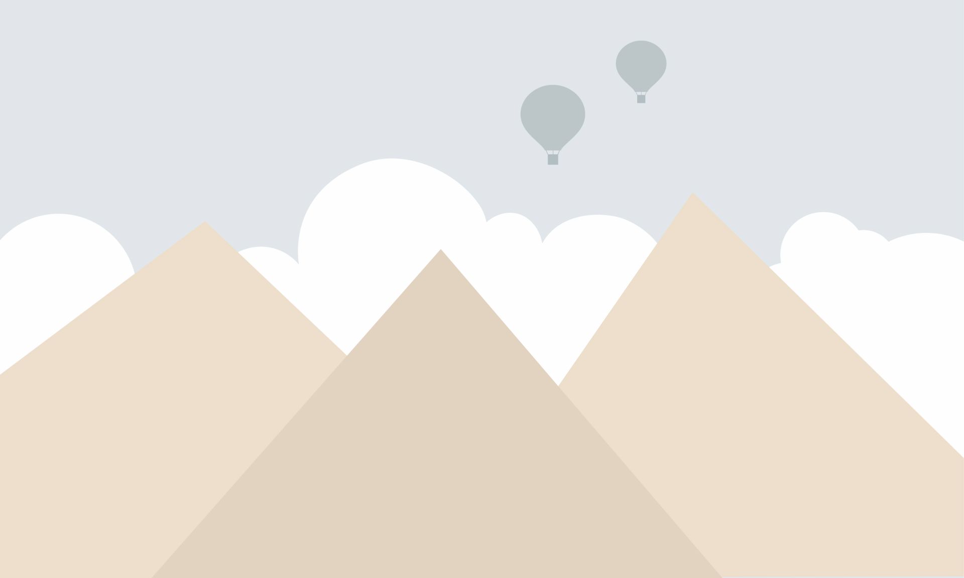 Hochgebirge mit Ballons