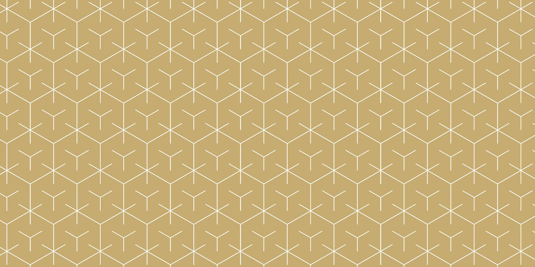 Geometrische Sechsecke, gold