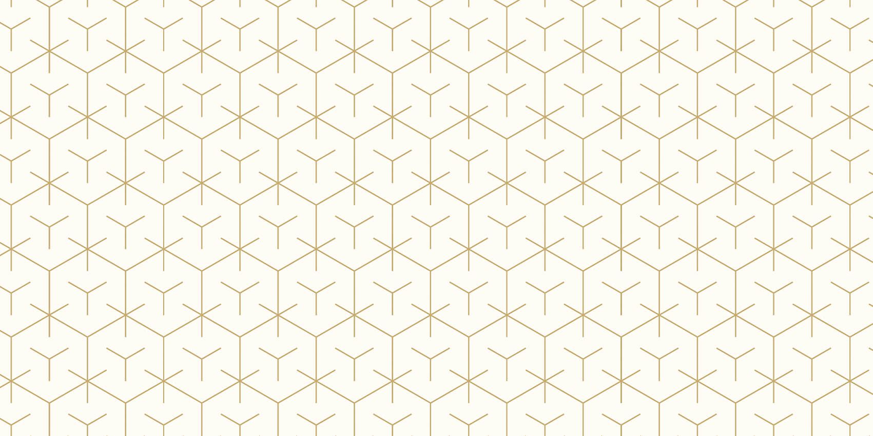 Geometrische Sechsecke, weiß