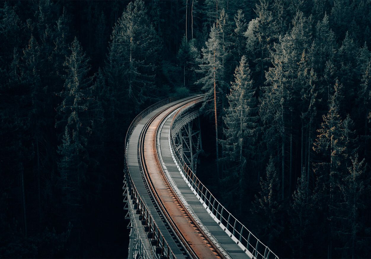 Eine alte verlassene Eisenbahn