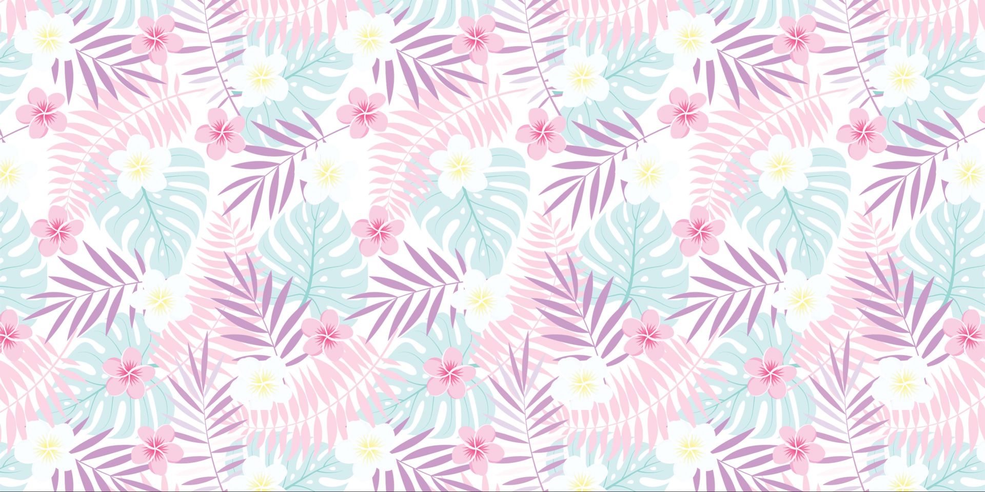 Pastell Blumen und Blätter