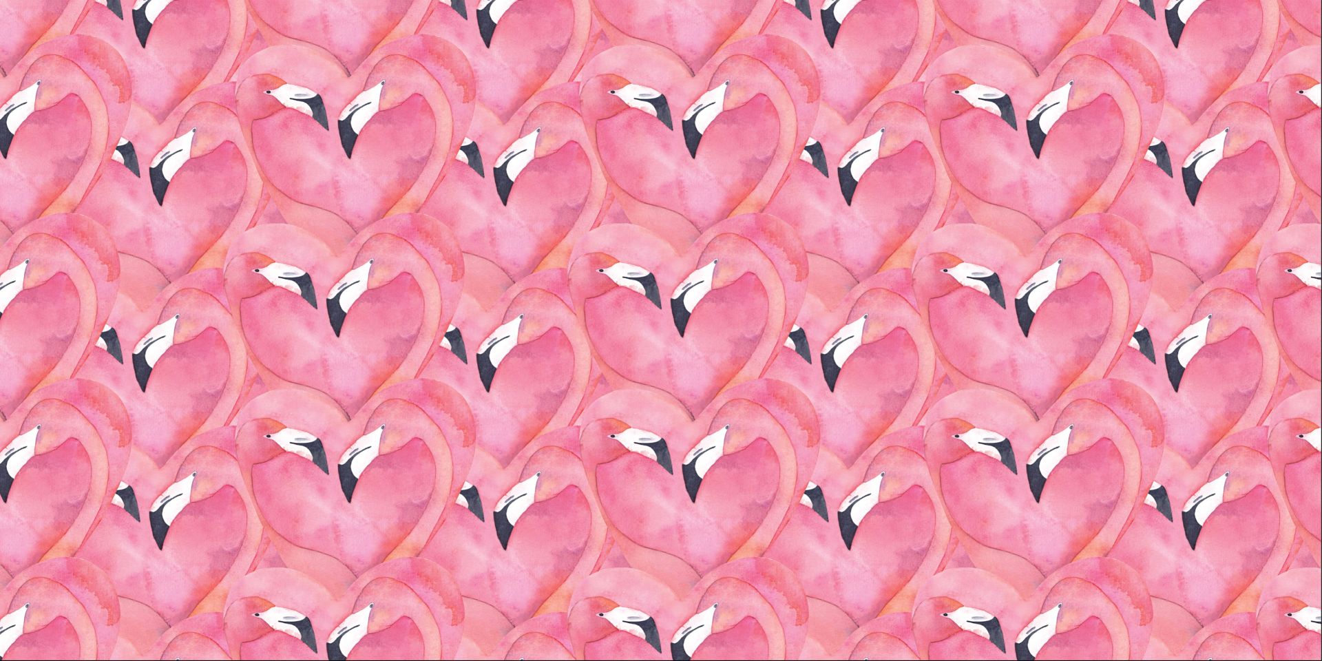 Aquarell Flamingos