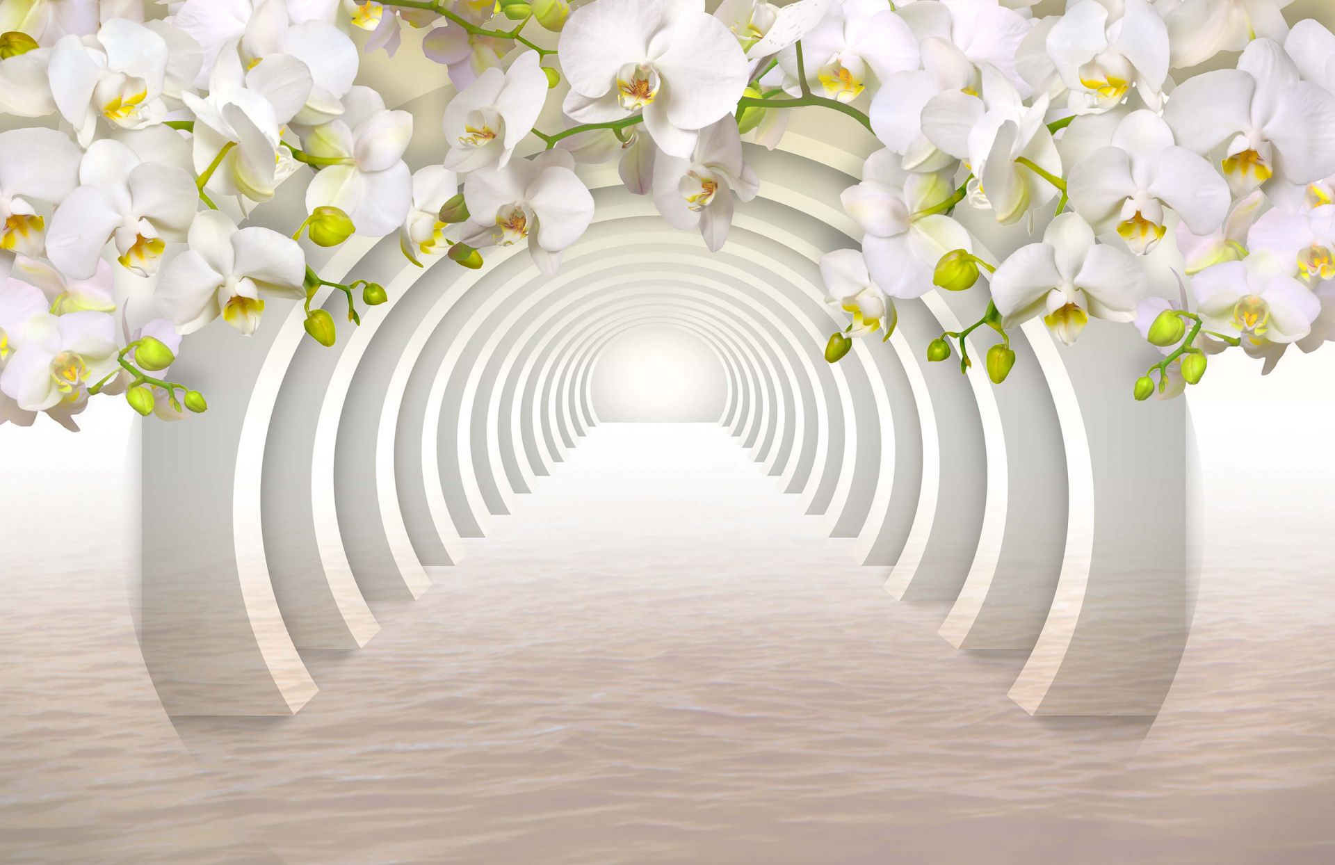 Tunnel mit Orchideen