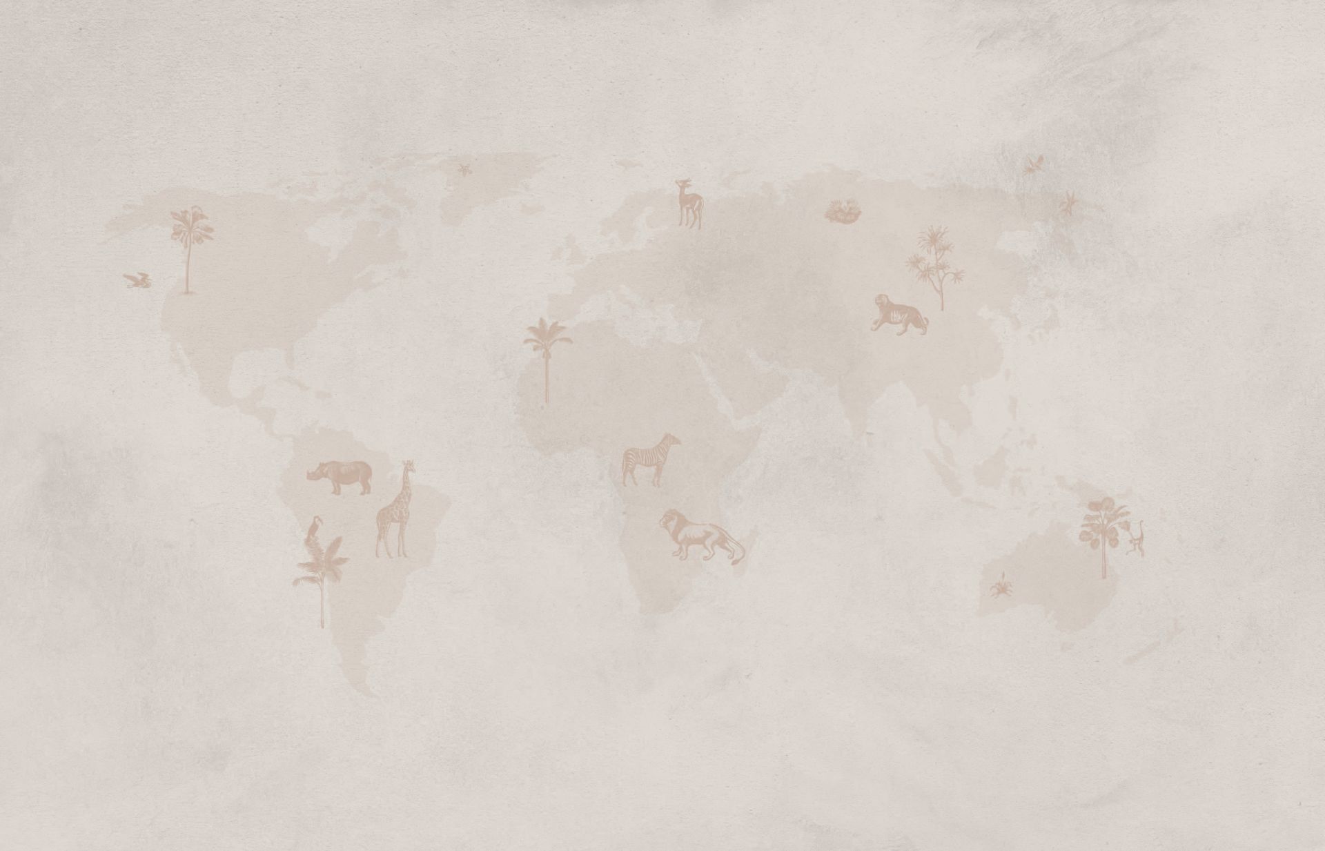 Weltkarte Skizze taupe