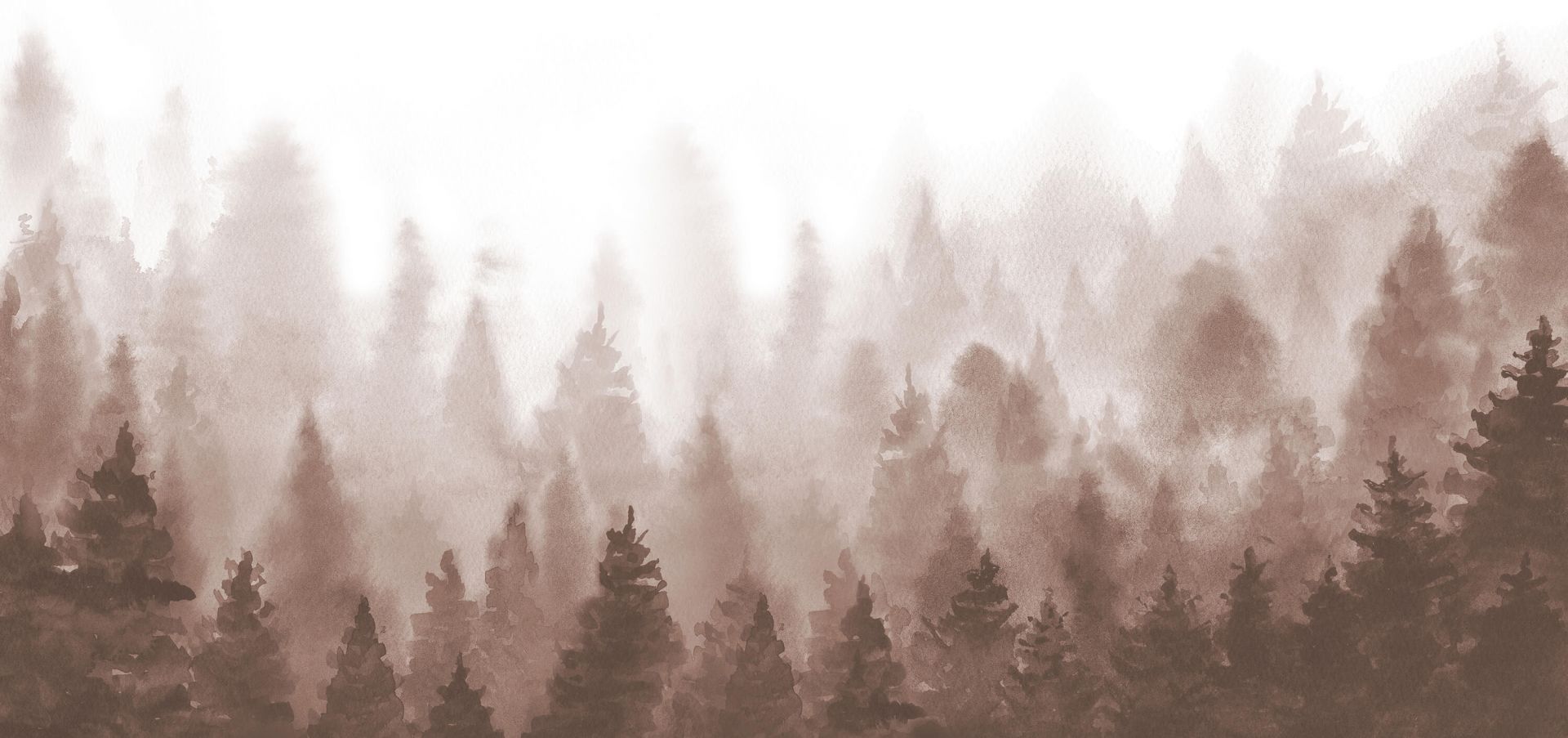 Wald mit Aquarellfarbe gemacht