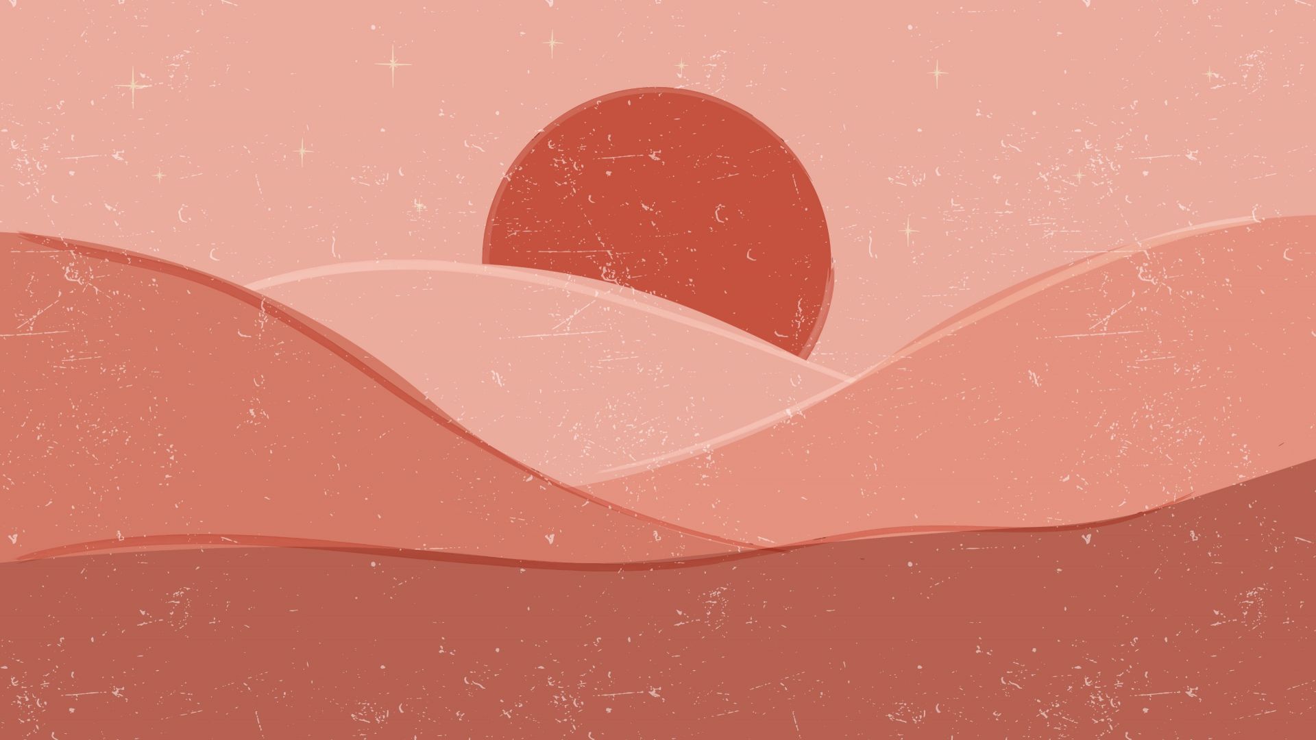 Rote Wellen vor der Sonne