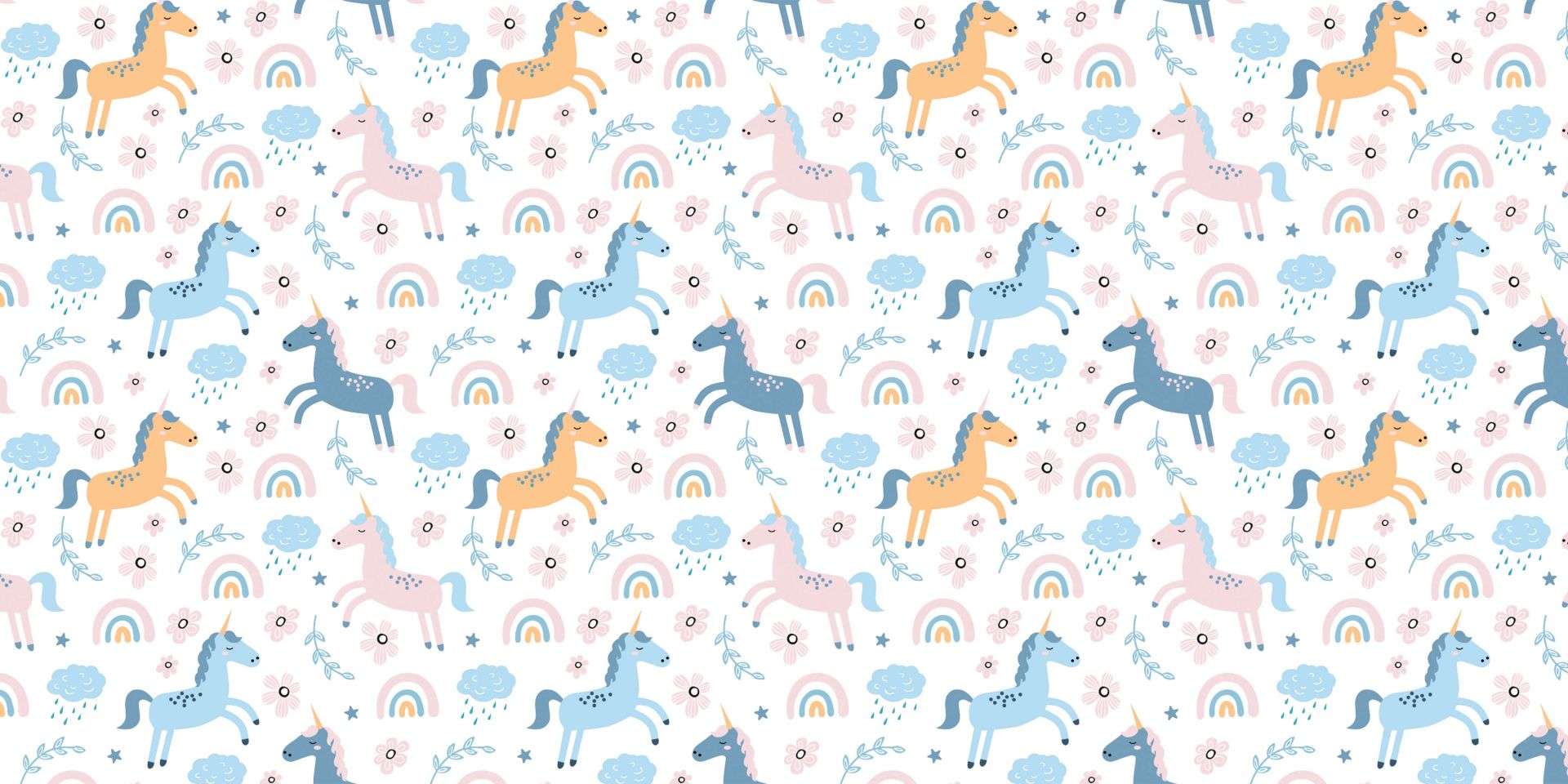 Einhorn mit Regenbogen