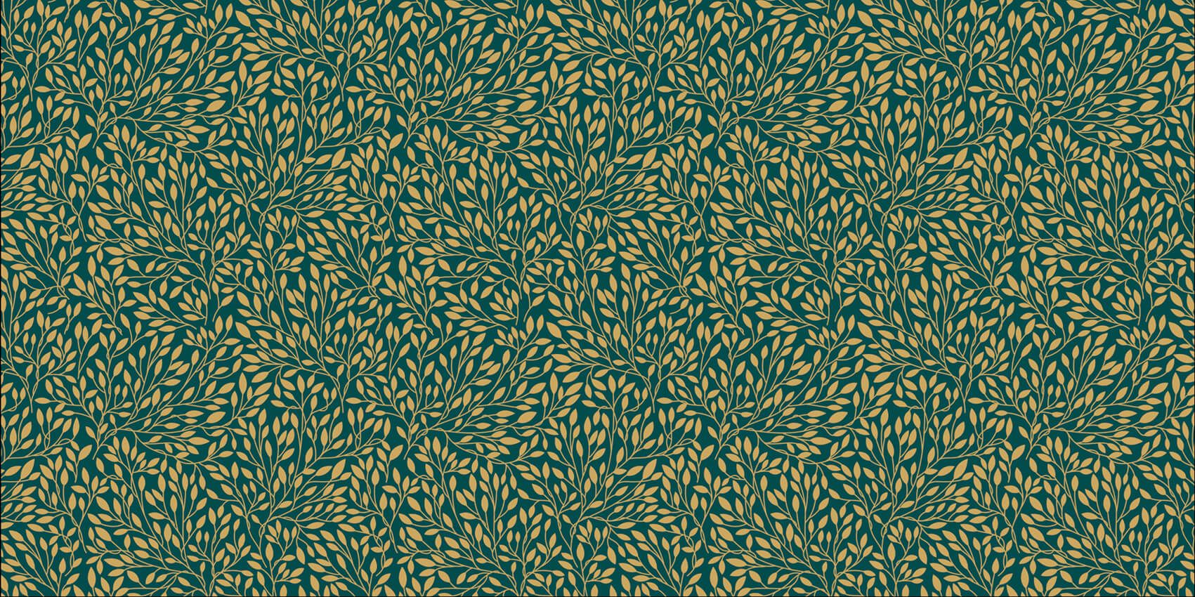 Luxuriöses Blumenmuster Gelbgold