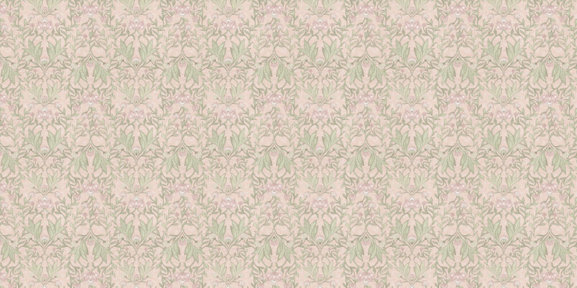 Morris Blumendamast - pastellrosa