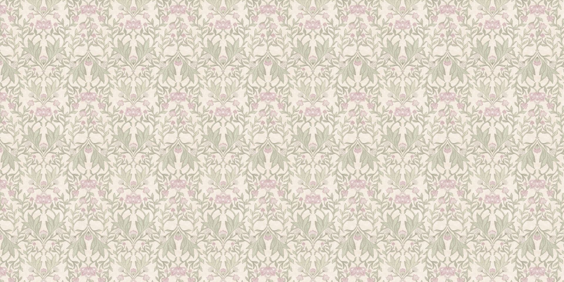 Morris Blumendamast - creme