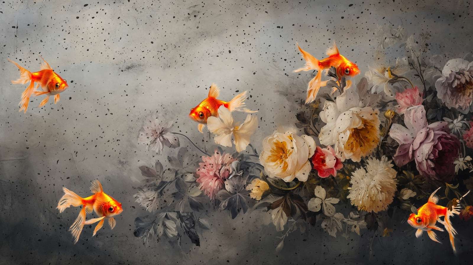 Goldfisch Blumen Eleganz