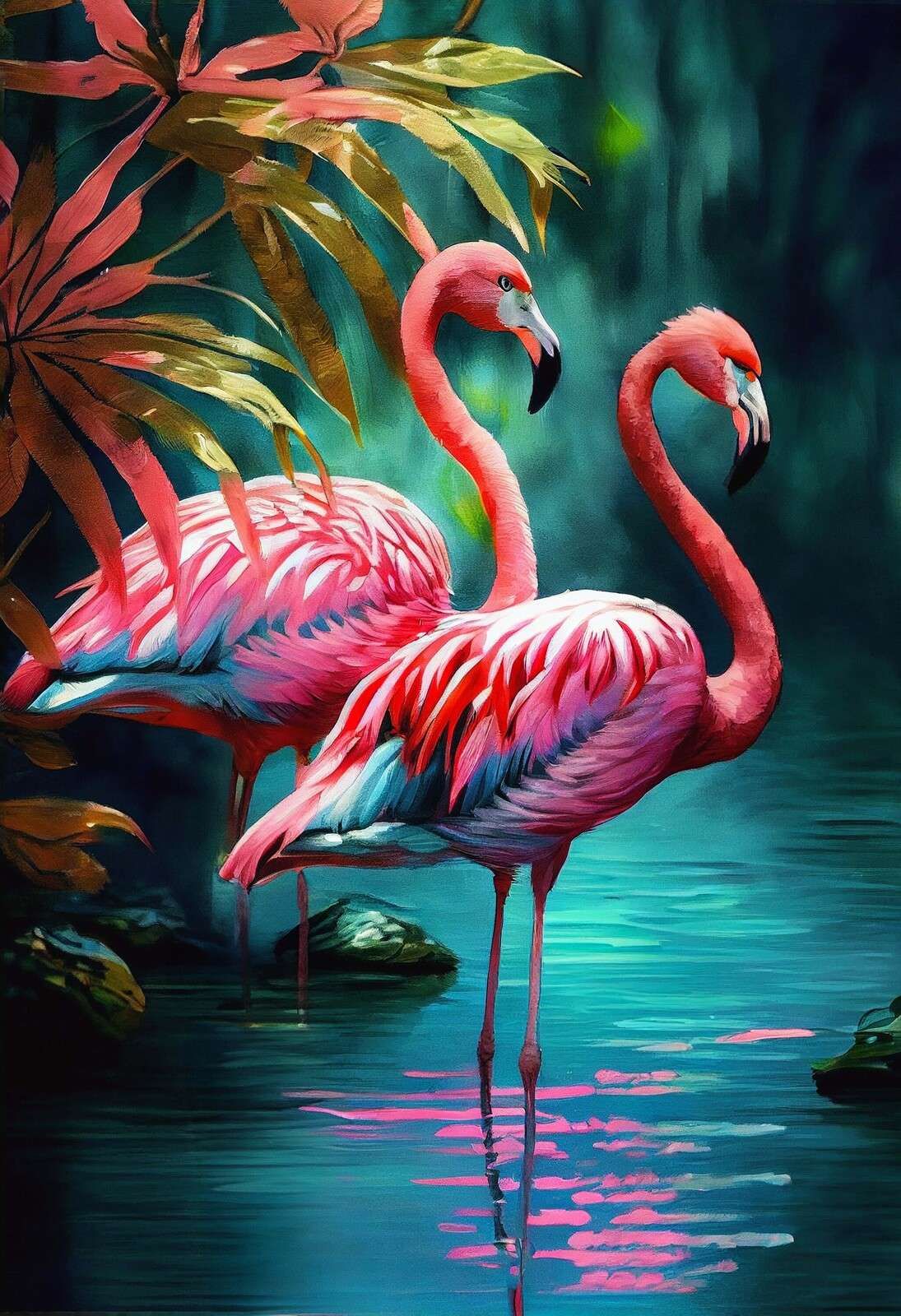 Samtrosa Flamingo Duo