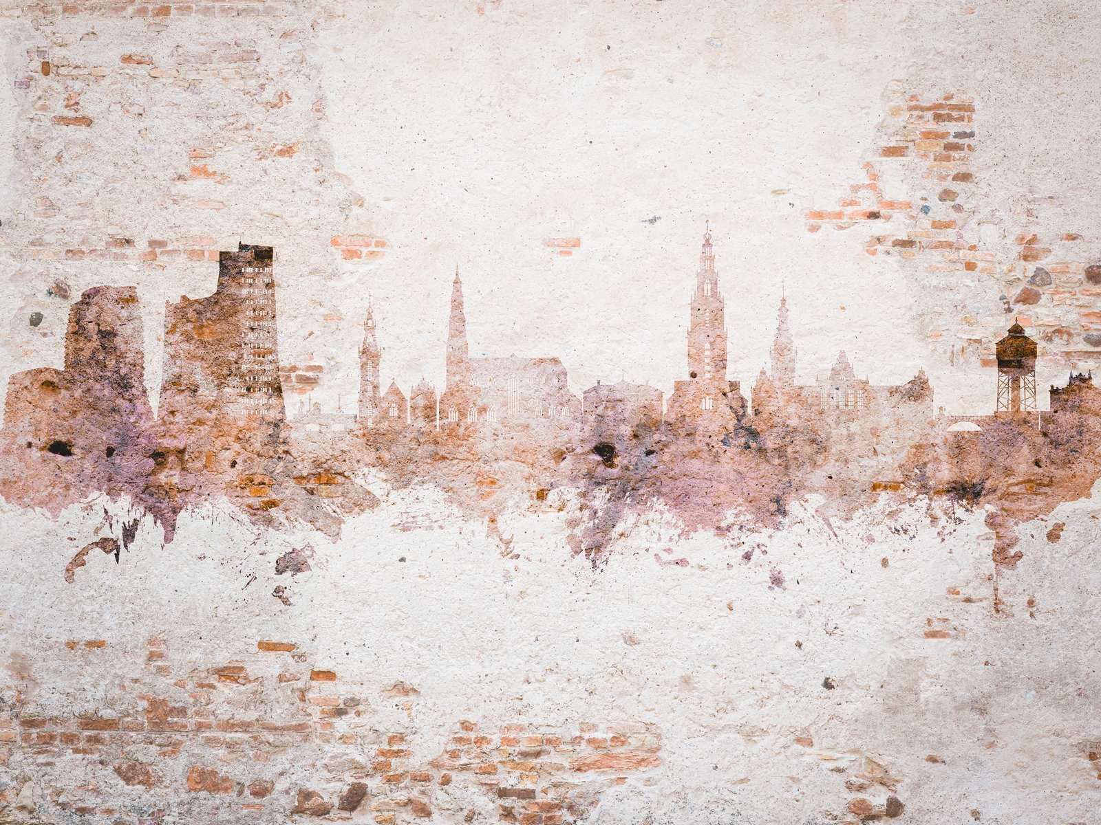 Aquarell-Skyline, Groningen