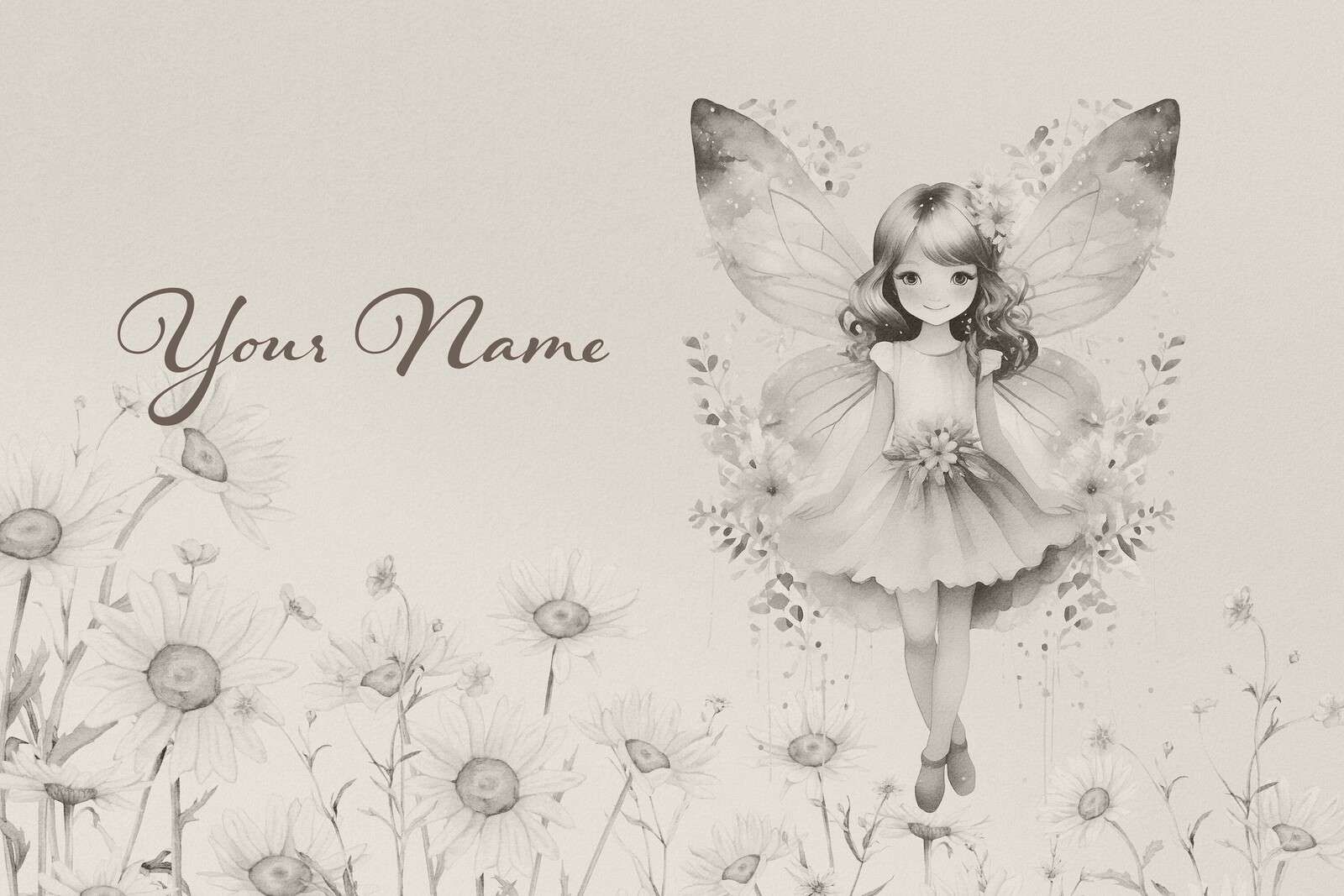 Elfchen im sanften Gänseblümchenfeld