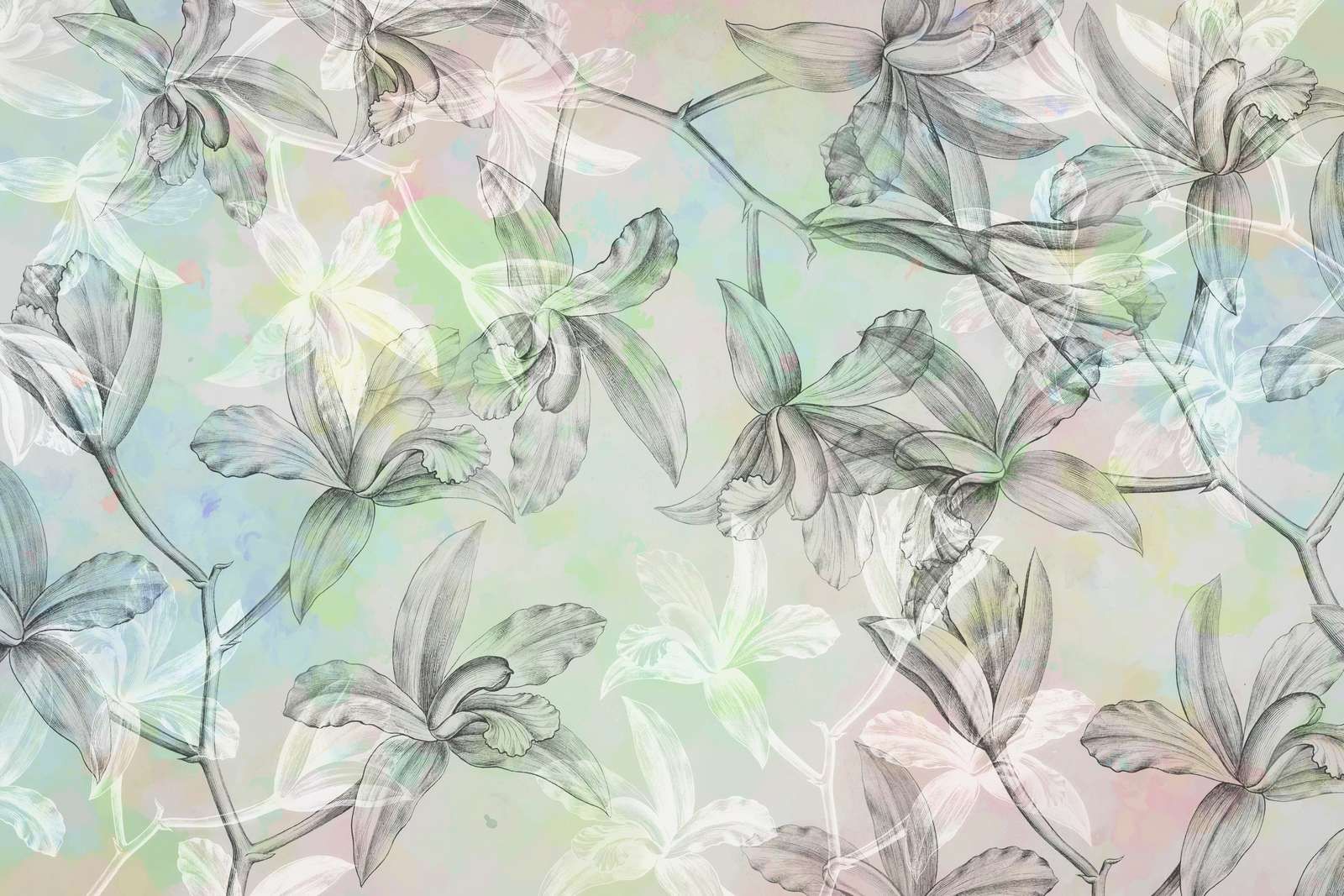 Aquarell Orchideen Harmonie