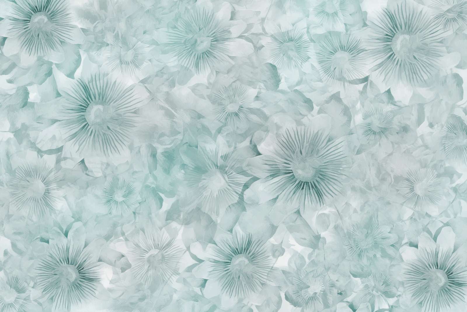 Botanische Aquarell-Eleganz Eisiges Minzgrün