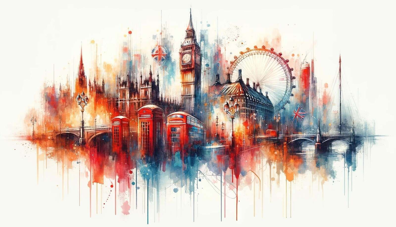 Aquarell London Skyline