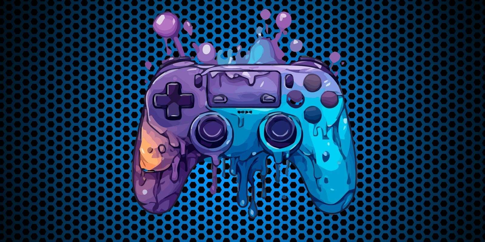 Schmelzender Gamer-Controller