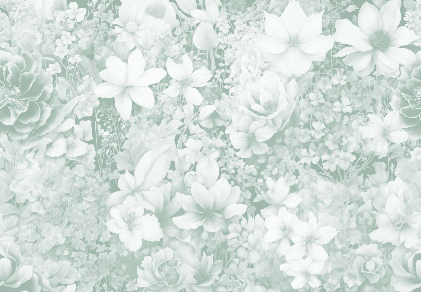 Blumenfest nahtlos - hellblau
