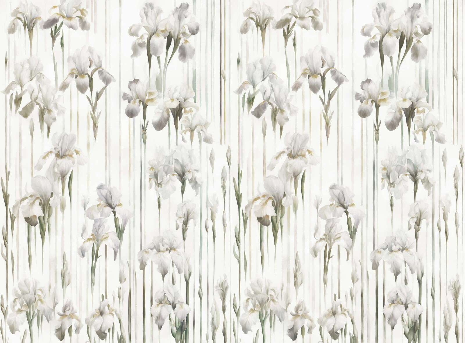 Iris und Streifen nahtlos Beige